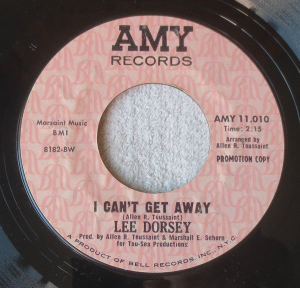 Lee Dorsey : Cynthia / I Can't Get Away (7", Single, Promo, Styrene)