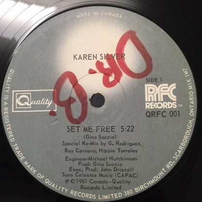 Karen Silver : Set Me Free (12")