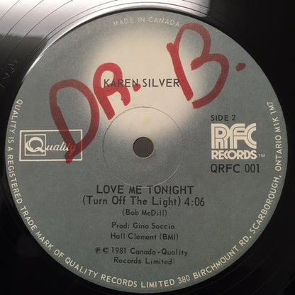 Karen Silver : Set Me Free (12")