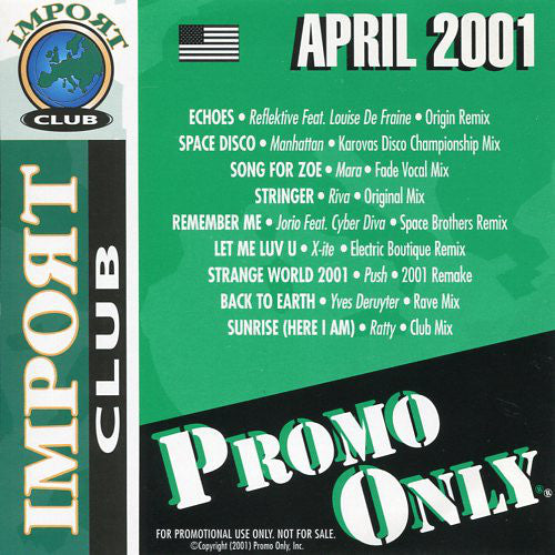 Various : Promo Only Import Club: April 2001 (CD, Comp, Promo)