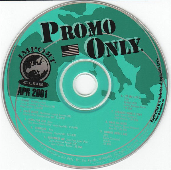 Various : Promo Only Import Club: April 2001 (CD, Comp, Promo)