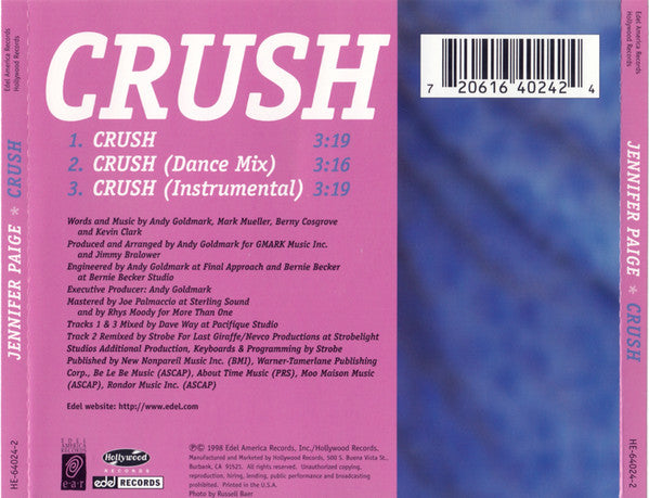 Jennifer Paige : Crush (CD, Single, RE)