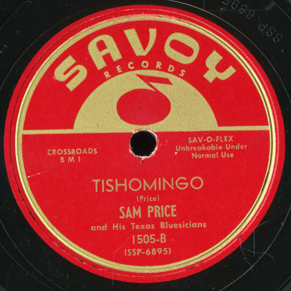 Sam Price And His Texas Blusicians : Rib Joint / Tishomingo (10")