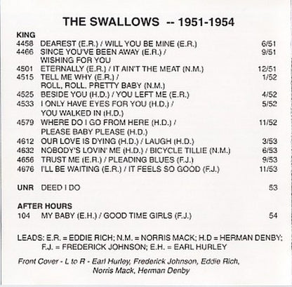 The Swallows : 1951-1954 (CD, Comp)
