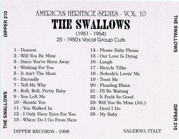 The Swallows : 1951-1954 (CD, Comp)