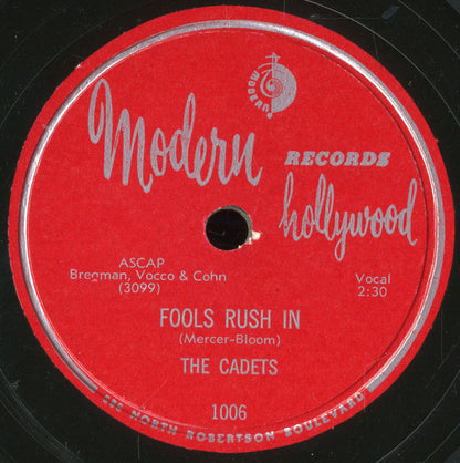 The Cadets : Fools Rush In / I'll Be Spinning (10")