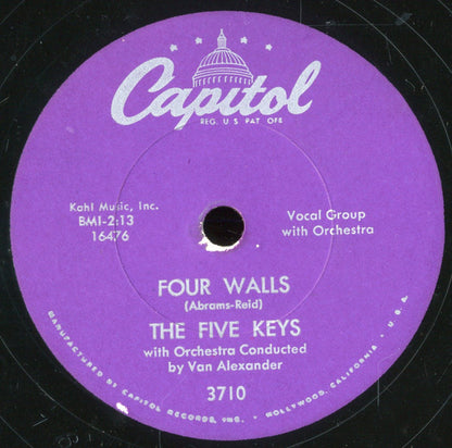 The Five Keys : Four Walls / It's A Groove (10")
