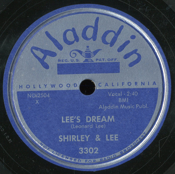 Shirley And Lee : Lee's Dream / I'll Do It (10")