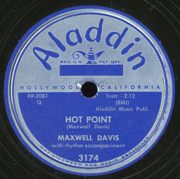 Maxwell Davis And His All-Stars / Maxwell Davis : Real Nervous / Hot Point (10")