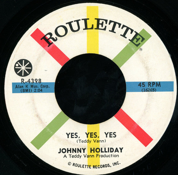 Johnny Holliday (4) : Yes, Yes, Yes / One More Time (7", Single)