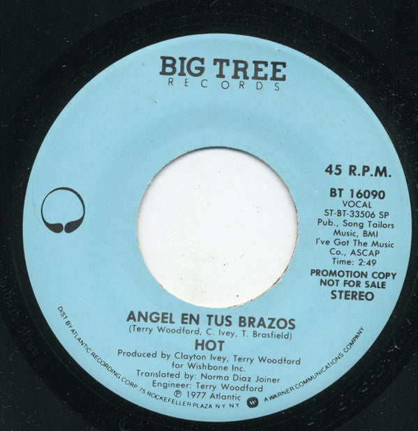 Hot : Angel En Tus Brazos (7", Promo)