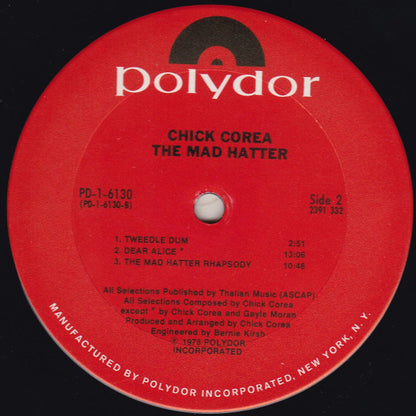 Chick Corea : The Mad Hatter (LP, Album, Ter)