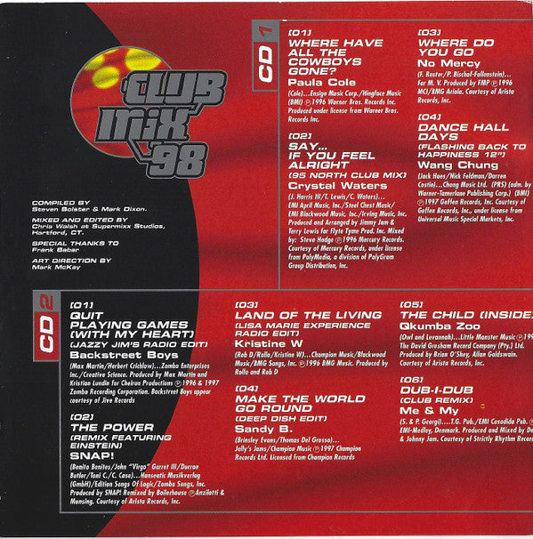 Various : Club Mix '98 (2xCD, Comp, Mixed)