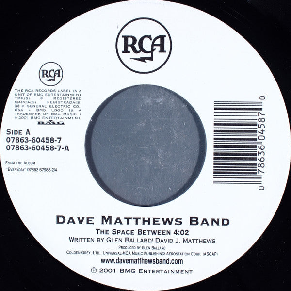 Dave Matthews Band : The Space Between / I Did It (7", Single)