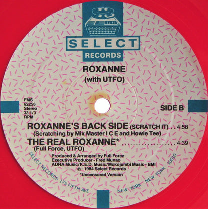 The Real Roxanne With UTFO : The Real Roxanne / Roxanne's Back Side (12", Dar)