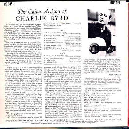 Charlie Byrd : The Guitar Artistry Of Charlie Byrd (LP, RE)