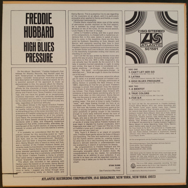 Freddie Hubbard : High Blues Pressure (LP, Album, RE, MO)