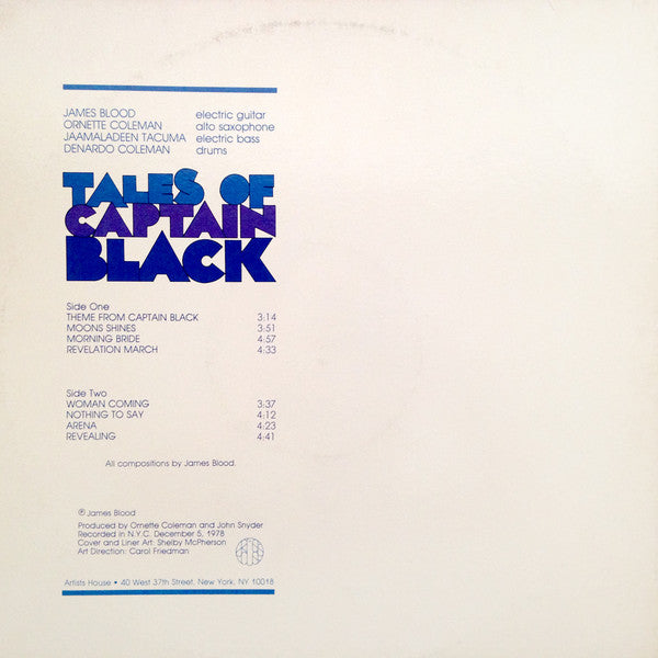 James Blood Ulmer : Tales Of Captain Black (LP, Album)