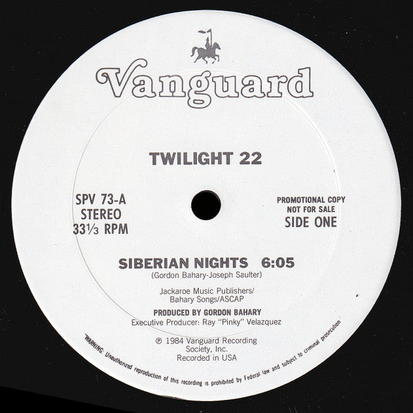 Twilight 22 : Siberian Nights (12", Promo)