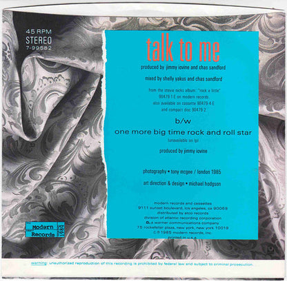 Stevie Nicks : Talk To Me (7", Promo, Spe)