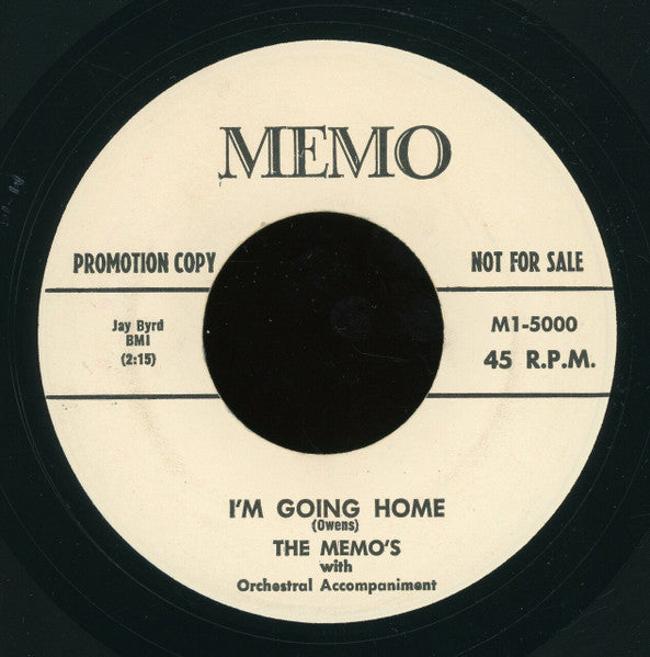 The Memos (2) : I'm Going Home / My Most Precious Possession (7", Promo)