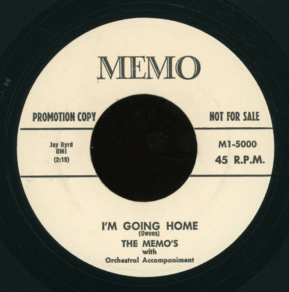 The Memos (2) : I'm Going Home / My Most Precious Possession (7", Promo)