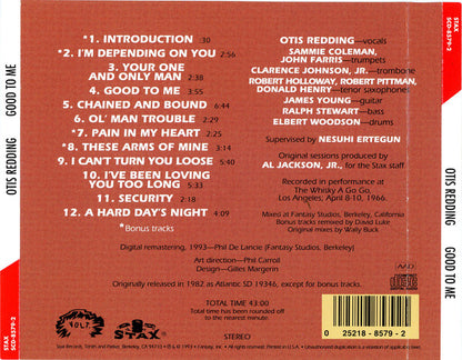 Otis Redding : Good To Me: Recorded Live At The Whiskey A Go Go Vol.2 (CD, Album, Promo)