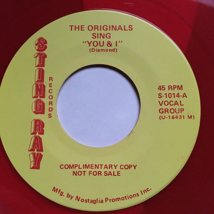 The Originals (12) / Johnny Guitar Watson : You & I / Half Pint Of Whiskey (7", Promo, Unofficial, Tra)