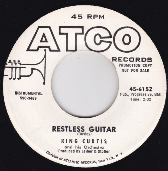 King Curtis And His Orchestra : Heavenly Blues / Restless Guitar (7", Single, Promo)