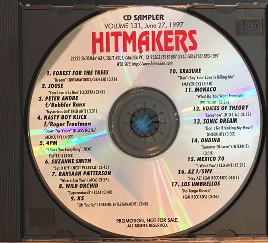 Various : Hitmakers Top 40 CD Sampler Volume 131 June 27, 1997 (CD, Promo, Smplr)