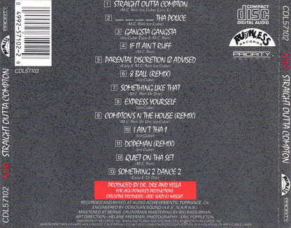 N.W.A. : Straight Outta Compton (CD, Album, EMI)
