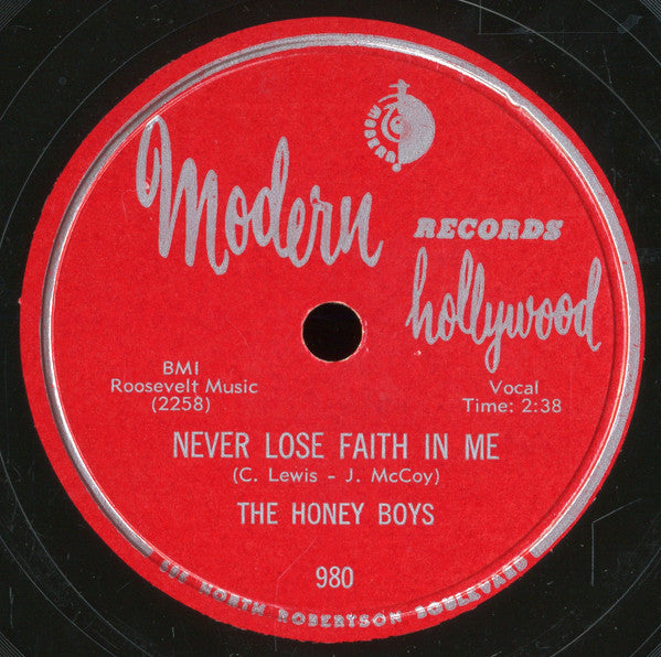 The Honey Boys (3) : Vippity Vop / Never Lose Faith In Me (10")