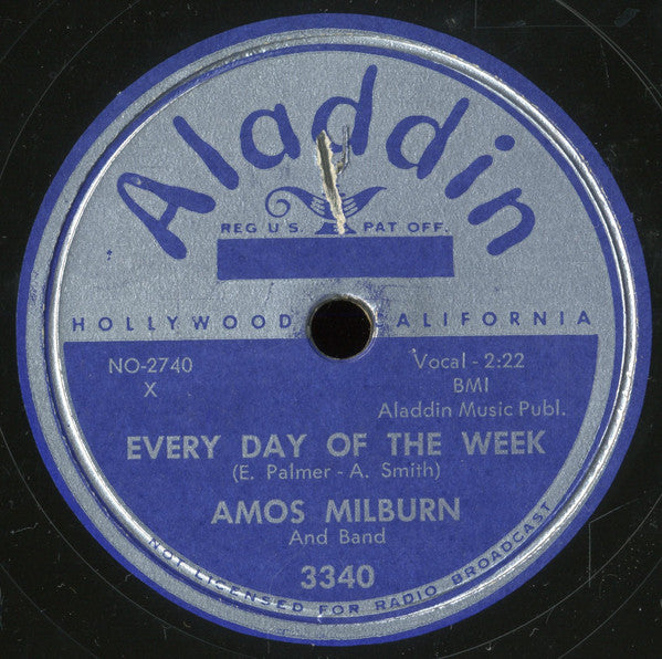 Amos Milburn & His Band : Girl Of My Dreams / Every Day Of The Week (10")
