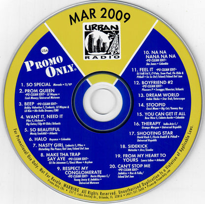 Various : Promo Only Urban Radio: March 2009 (CD, Comp, Promo)