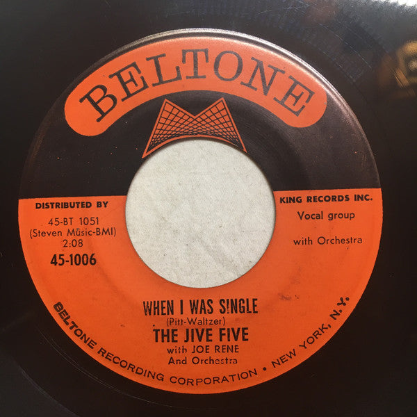 The Jive Five : My True Story / When I Was Single (7")