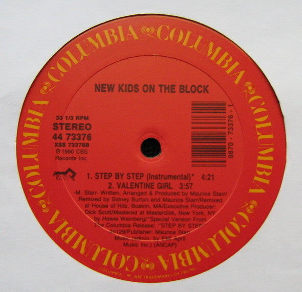 New Kids On The Block : Step By Step (12", Maxi)