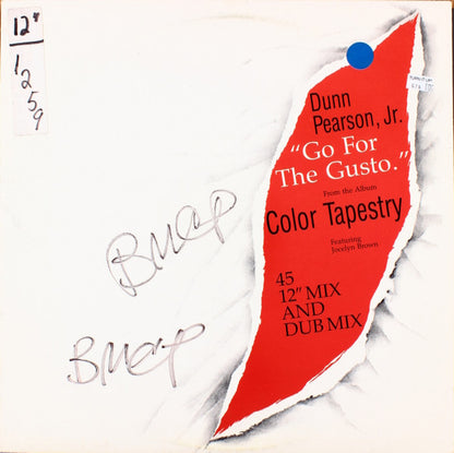 Dunn Pearson Jr. Featuring Jocelyn Brown : Go For The Gusto (12")