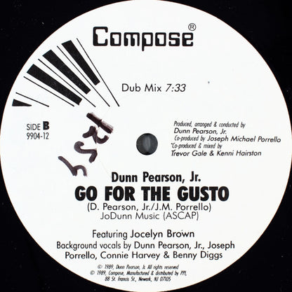 Dunn Pearson Jr. Featuring Jocelyn Brown : Go For The Gusto (12")