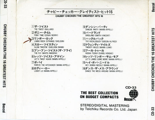 Chubby Checker : The 16 Greatest Hits (CD, Comp)