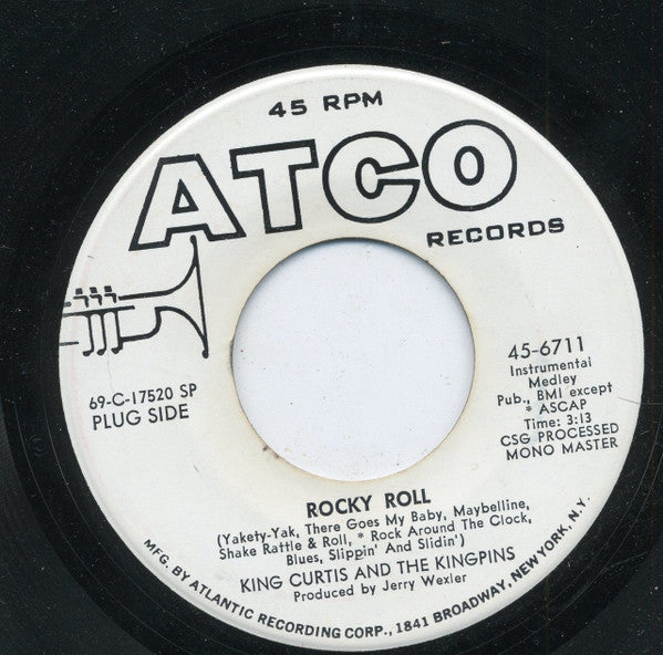 King Curtis & The Kingpins : Rocky Roll / C.C. Rider (7", Single, Mono, Promo)