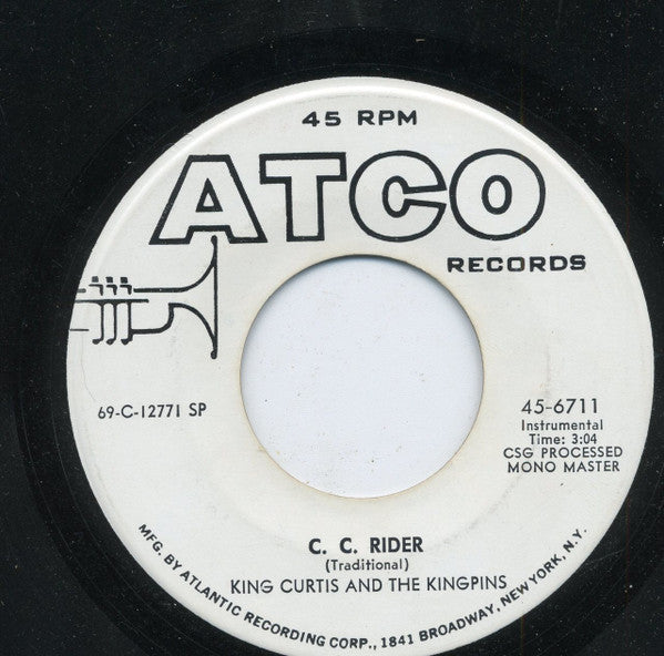 King Curtis & The Kingpins : Rocky Roll / C.C. Rider (7", Single, Mono, Promo)