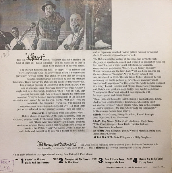 Duke Ellington And His Orchestra : Ellington '55 (Part 1) (7", EP)