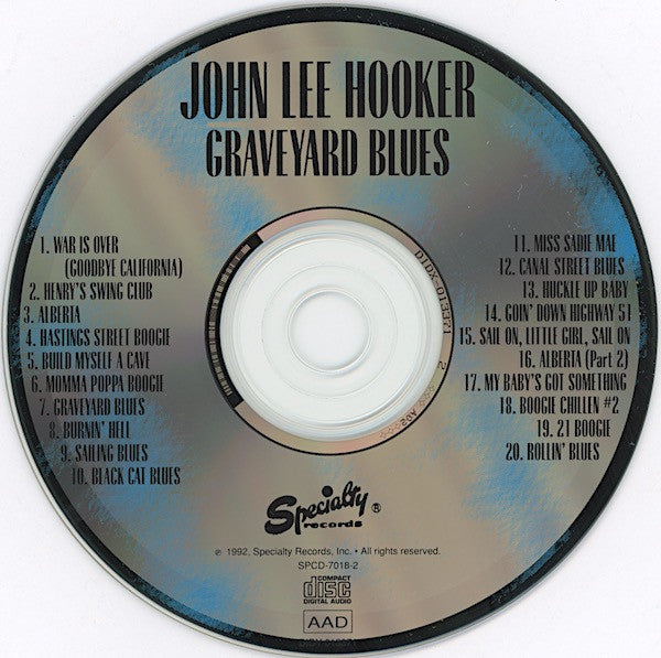 John Lee Hooker : Graveyard Blues (CD, Comp, Club, RM, RP)