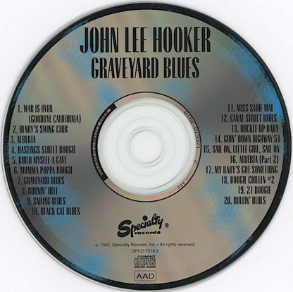 John Lee Hooker : Graveyard Blues (CD, Comp, Club, RM, RP)