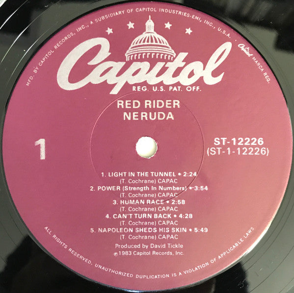 Red Rider : Neruda (LP, Album, Win)