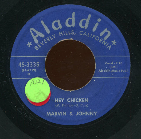 Marvin & Johnny : Hey Chicken / My Dear My Darlin' (7", Single)