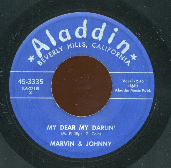 Marvin & Johnny : Hey Chicken / My Dear My Darlin' (7", Single)