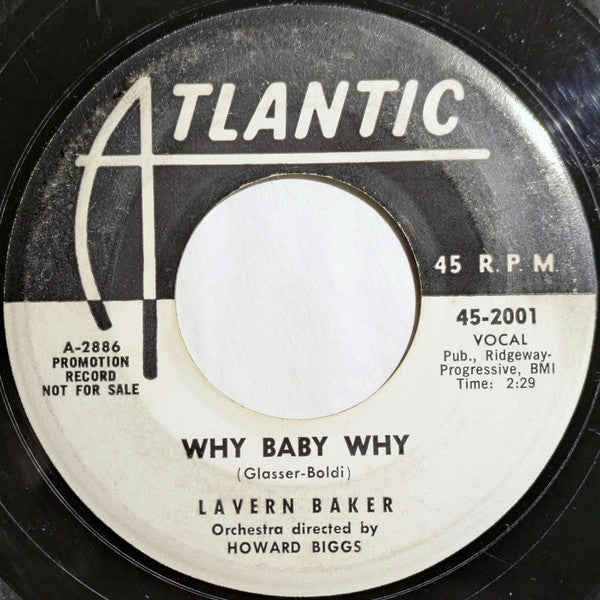 Lavern Baker : Why Baby Why / It's So Fine (7", Single, Promo)