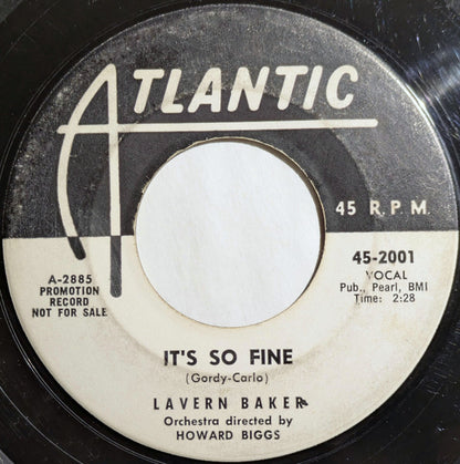 Lavern Baker : Why Baby Why / It's So Fine (7", Single, Promo)