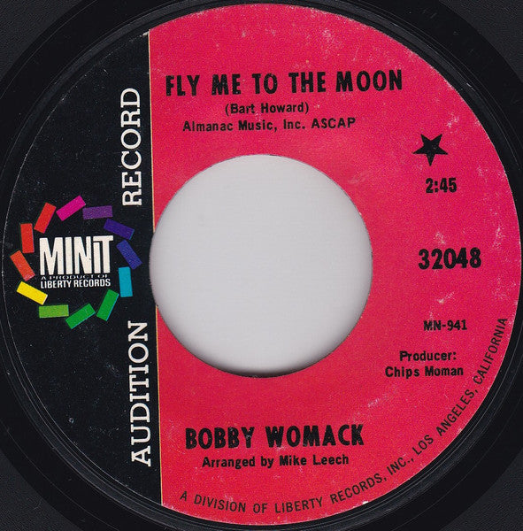 Bobby Womack : Fly Me To The Moon / Take Me (7", Promo, Styrene)